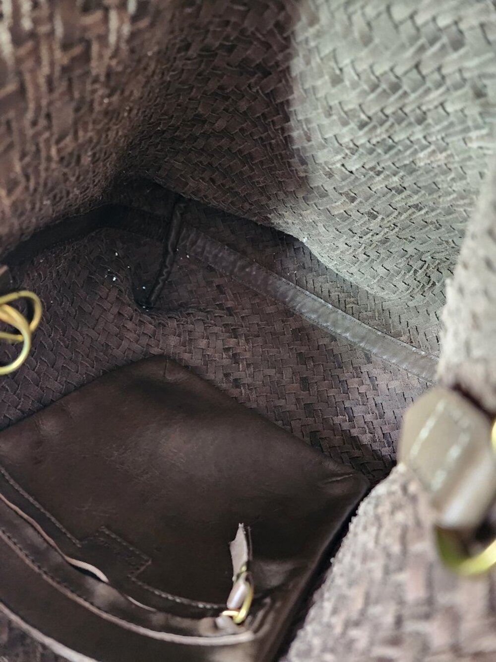 Madewell Brown Woven Tote "EUC" - Picture 14 of 16